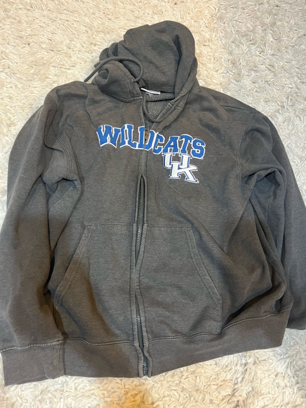 Gray Utility Hoodie Jacket with Wildcats UK Logo